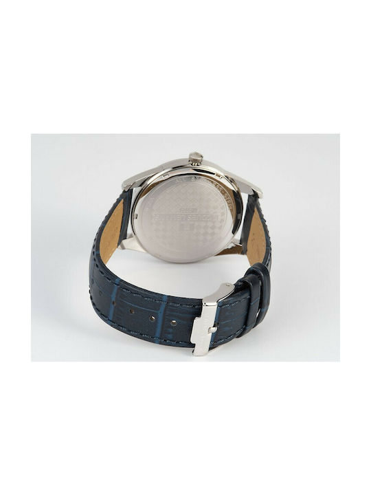 Jacques Lemans Serie 200 Uhr Batterie mit Blau Lederarmband