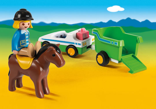 Playmobil 123 Car With Horse Trailer за 1,5+ години години