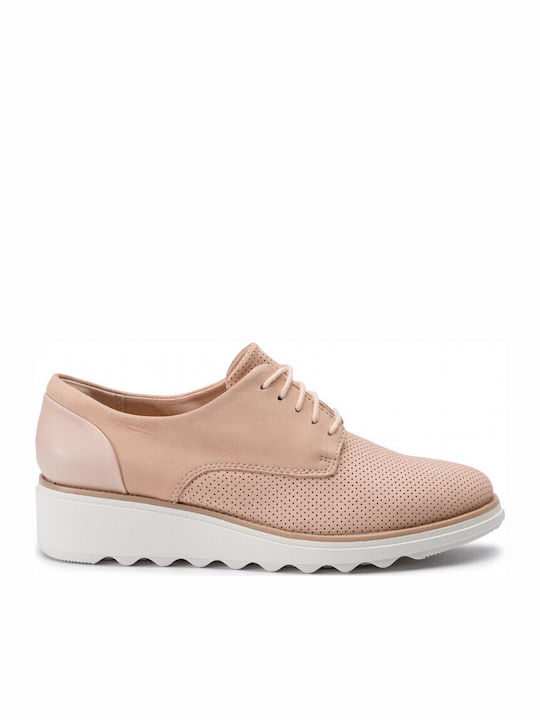 Sharon Crystal Leder Damen Oxfords in Rosa Farbe