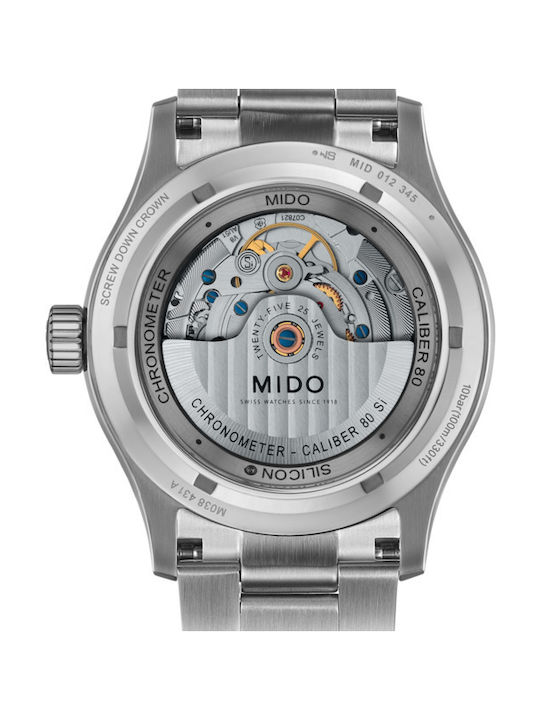 Mido Multifort Uhr Automatisch mit Silber Metallarmband