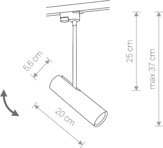 Nova Luce Super C Monos Spot în Culoare Alb Nova Luce Super C Monos Spot în Culoare Alb