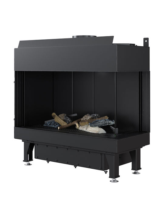 Kratki Leo P 70 G31 37MBAR Kaminofen Gas 4.8kW Rechte Ecke mit fester Tür