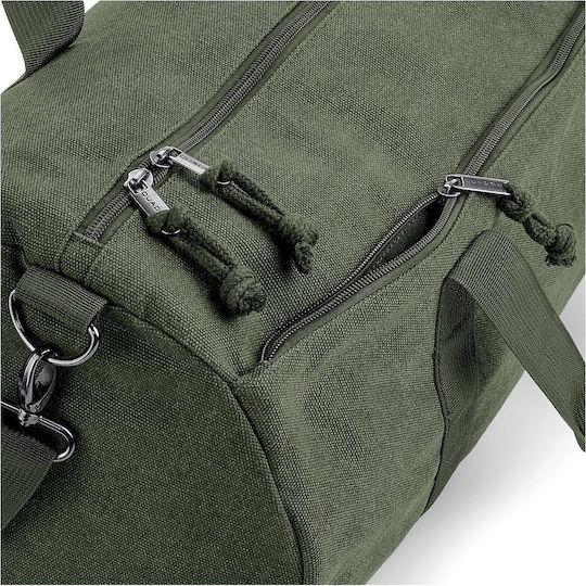 BagBase BG655 Vintage Natural Sack Voyage 24lt Green Fabric L49xW28xH28cm