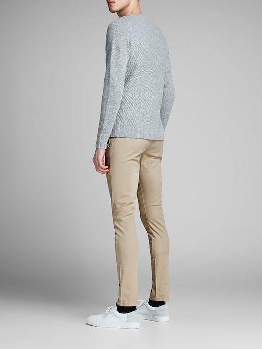 Trousers Chino in Skinny Fit White Pepper