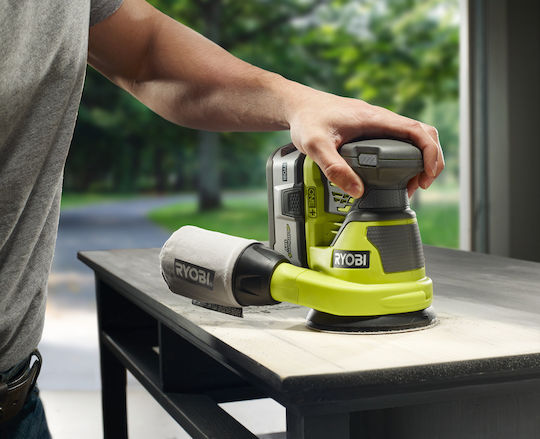 Ryobi One+ R18ROS-0 Έκκεντρο Τριβείο 125mm Μπαταρίας 18V Solo με Σύστημα Αναρρόφησης