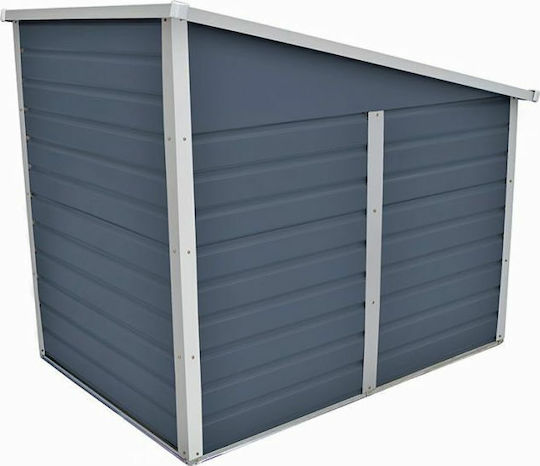 Metallic Garden Shed Galvanized Coco Grey L1.61xW0.87xH1.34m