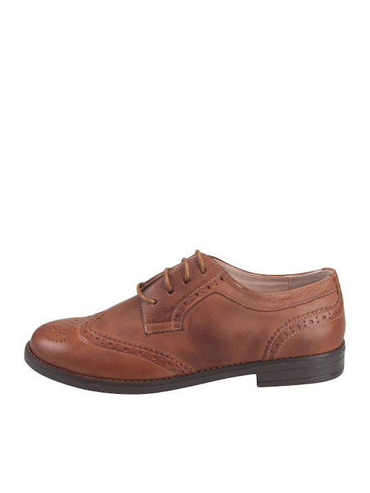 Toutounis Women's Leather Oxford Shoes Tabac Brown