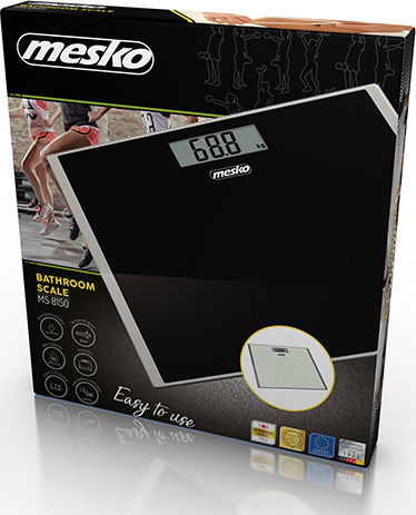 Mesko Ψηφιακή Ζυγαριά 150kg Μαύρη MS8150B