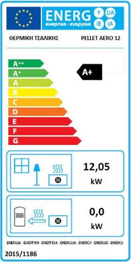 Thermiki Aero 12 Σόμπα Pellet Αερόθερμη 12kW Μπεζ