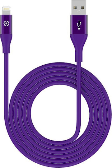 Celly Regular USB to Lightning Cable Μωβ 1.5m (Feeling)