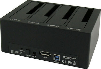 LC-Power LC-DOCK-U3-4B Docking Station pentru 4 Hard Disk-uri SATA 2.5" / 3.5" cu conectivitate USB 3.0 / eSATA (LC-DOCK-U3-4B)