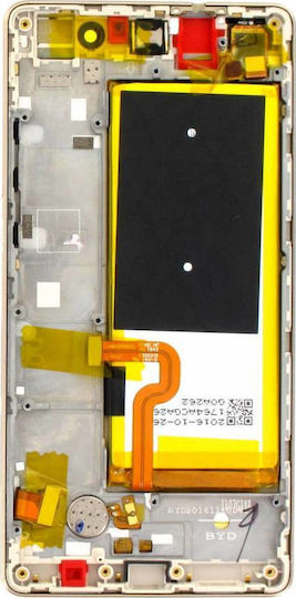 Huawei Οθόνη mit Touch-Mechanismus und Rahmen für Huawei P8 Lite (Gold)