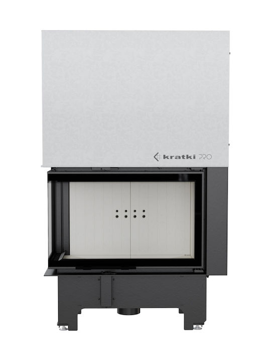 Kratki VNL 810 410 Wood Fireplace Insert with Left Corner Window 14kW