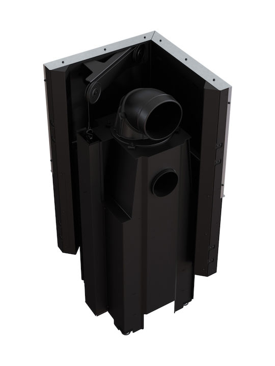 Kratki VNL 480 480 Wood Fireplace Insert with Left Corner Window 8kW