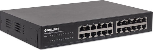 Intellinet 561273 Unmanaged L2 PoE Switch με 24 Θύρες Gigabit (1Gbps) Ethernet