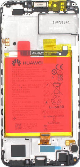 Huawei Screen with Touch Mechanism and Frame for Huawei Y7 (Black)