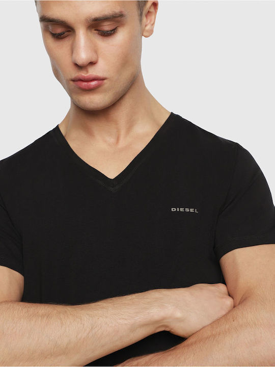 Umtee - Jake Men's Undershirts Short-sleeved in Black Color 3Pack