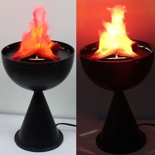 Dekorative Lampe Flammenlicht Schwarz