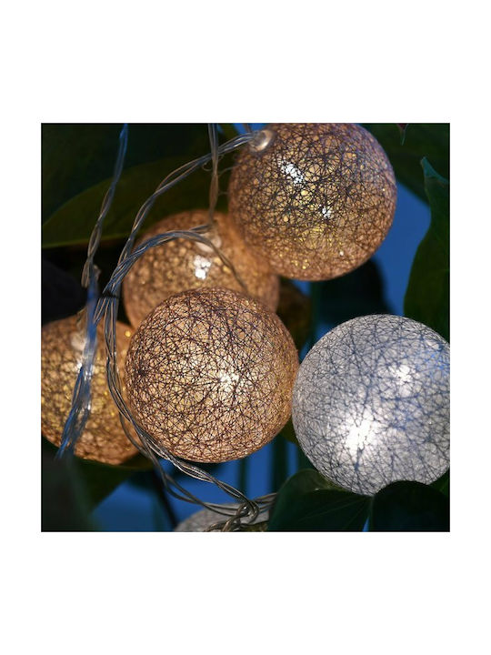 Casalux Garland Lights Exterior cu 10 bile de plastic și iluminare caldă