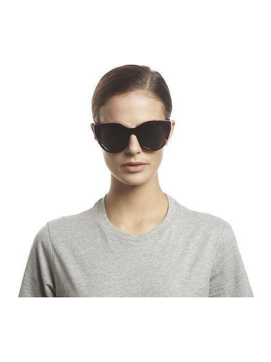 Le Specs Air Heart Women's Sunglasses with Brown Tartaruga Plastic Frame and Gray Lens LSP1902028