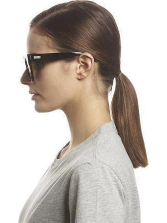 Le Specs Air Heart Women's Sunglasses with Brown Tartaruga Plastic Frame and Gray Lens LSP1902028