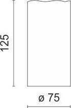 Spot Light Διακοσμητικό Φωτιστικό LED 4000K Κερί 75x16εκ.
