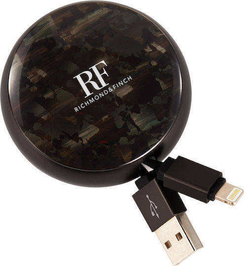 Richmond & Finch Retractable USB to Lightning Cable Μαύρο 0.9m (CW-207)