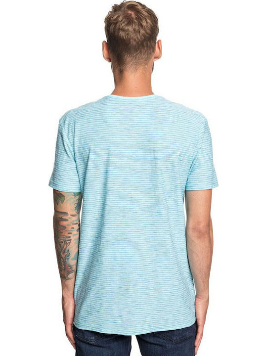 Quiksilver Ken Tin T-shirt Bărbătesc cu Mânecă Scurtă Albastru deschis