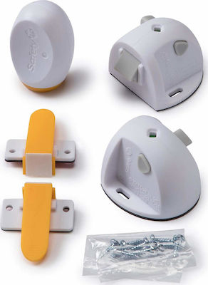 Safety 1st Προστατευτικά για Ντουλάπια & Συρτάρια με Μαγνήτη από Πλαστικό σε Λευκό Χρώμα 2τμχ