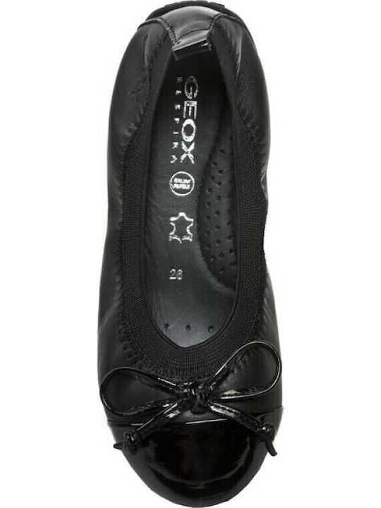 Kids Anatomic Leather Ballerinas Piuma Black