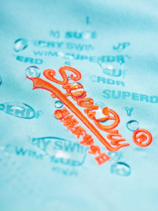 Water Polo Men's Swimwear Shorts Light Blue with Patterns