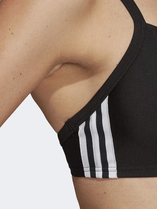 3-Stripes Αθλητικό Set Bikini Μπουστάκι Μαύρο