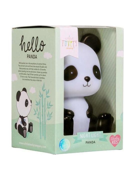 A Little Lovely Company Led Kids Decorative Lamp Panda White 12x13x13εκ.