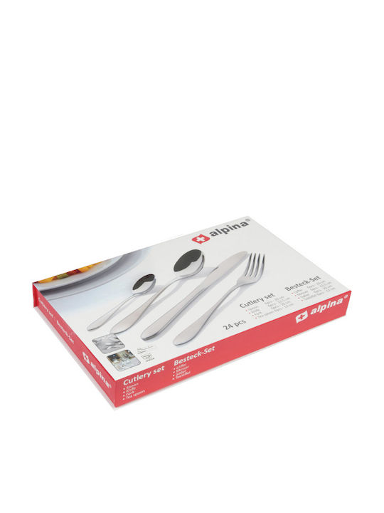 Alpina Appliances Besteckset Edelstahl 24Stück