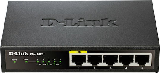 D-Link DGS-1005P Unmanaged L2 PoE+ Switch with 5 Gigabit (1Gbps) Ethernet Ports