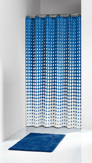 Sealskin Speckles Κουρτίνα Μπάνιου Υφασμάτινη 180x200 cm Royal Blue
