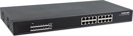 Intellinet Unmanaged L2 PoE+ Switch με 16 Θύρες Gigabit (1Gbps) Ethernet
