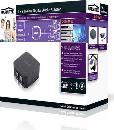 Marmitek Splitter Οπτικής Ίνας TS12 Μετατροπέας Toslink female σε Toslink 2x female 1τμχ