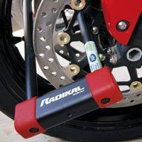 Radikal RK250R U-Lock Motorcycle Shackle Lock in Red