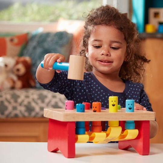 Melissa & Doug Hammer Toy Deluxe Pounding Bench made of Wood for 24++ Months