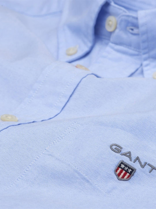 Long-sleeved Cotton Shirt Light Blue