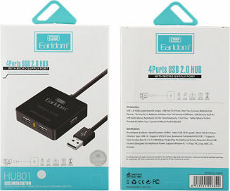 Earldom Hub 4 Θυρών USB 2.0 με σύνδεση USB-A