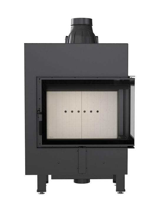Kratki Lucy 12 Slim P BS Wood Fireplace Insert with Right Corner Window 8kW