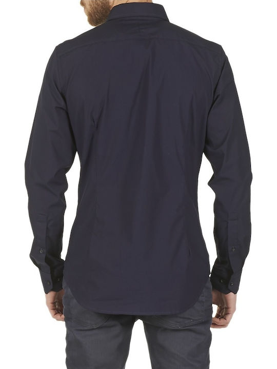 G-Star Raw Core Men's Shirt Long Sleeve Cotton Navy Blue