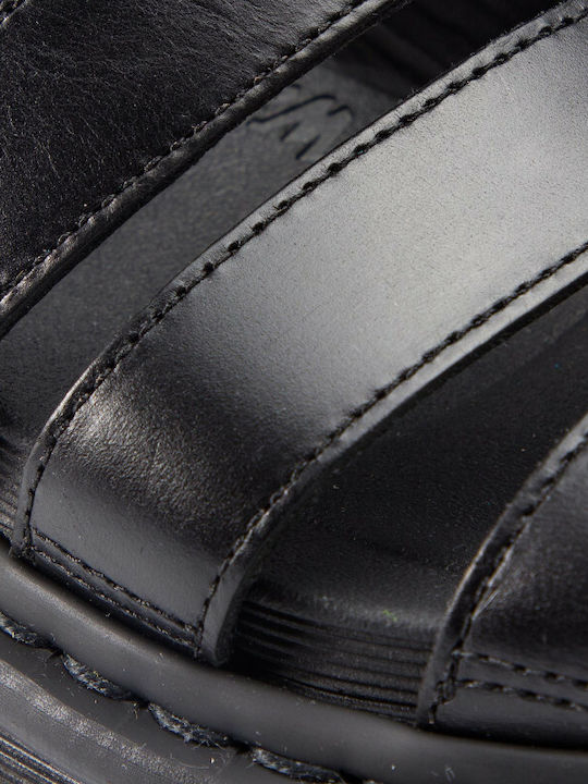 Blaire Δερμάτινα Γυναικεία Σανδάλια Flatforms Μαύρα
