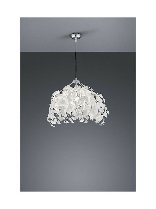 Trio Lighting Ρυθμιζόμενο Κρεμαστό Φωτιστικό Λευκό Καμπάνα με Ντουί E27 38εκ.
