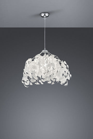 Trio Lighting Ρυθμιζόμενο Κρεμαστό Φωτιστικό Λευκό Καμπάνα με Ντουί E27 38εκ.