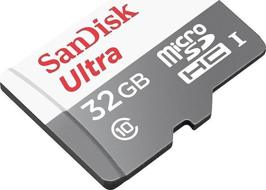 Sandisk Ultra microSDHC 32GB Class 10 UHS-I 80MB/s με αντάπτορα