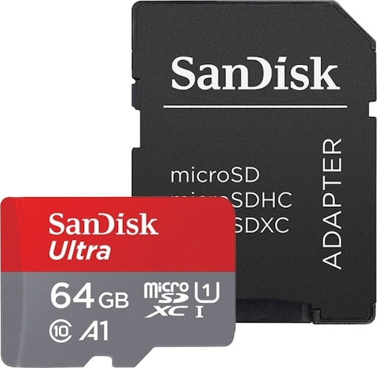 Sandisk Ultra microSDXC 64GB Class 10 U1 A1 UHS-I with Adapter