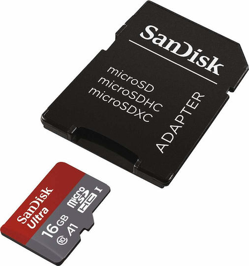 Sandisk Ultra microSDHC 16GB U1 A1 UHS-I 98MB/s cu adaptor
